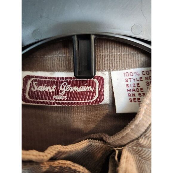 Vintage Saint Germain of Paris Brown Corduroy Jumpsuit S Industrial Mechanic - Picture 3 of 5